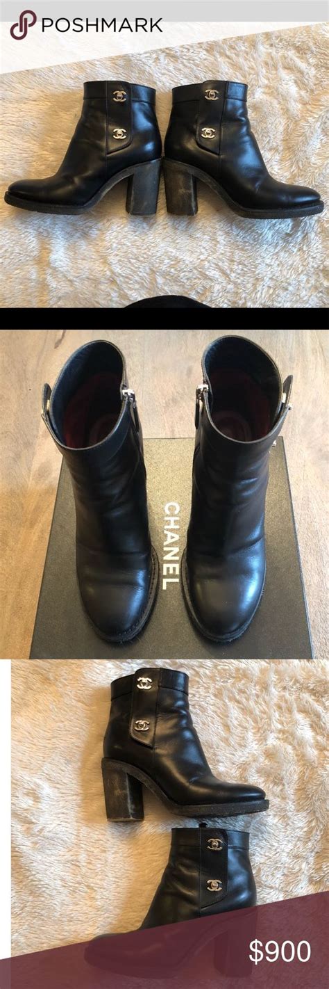 authentic chanel hardware|Chanel turnlock boots.